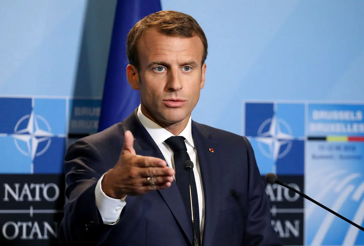 Frankrigs præsident, Emmanuel Macron, mener, at USA er igang med at vende ryggen til Europa. Foto: Ludovic Marin/Reuters/Ritzau Finans