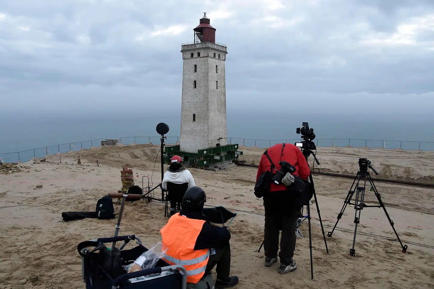Rubjerg Knude Fyr flyttes, tirsdag den 22. oktober 2019. (Foto: Henning Bagger/Scanpix 2019)