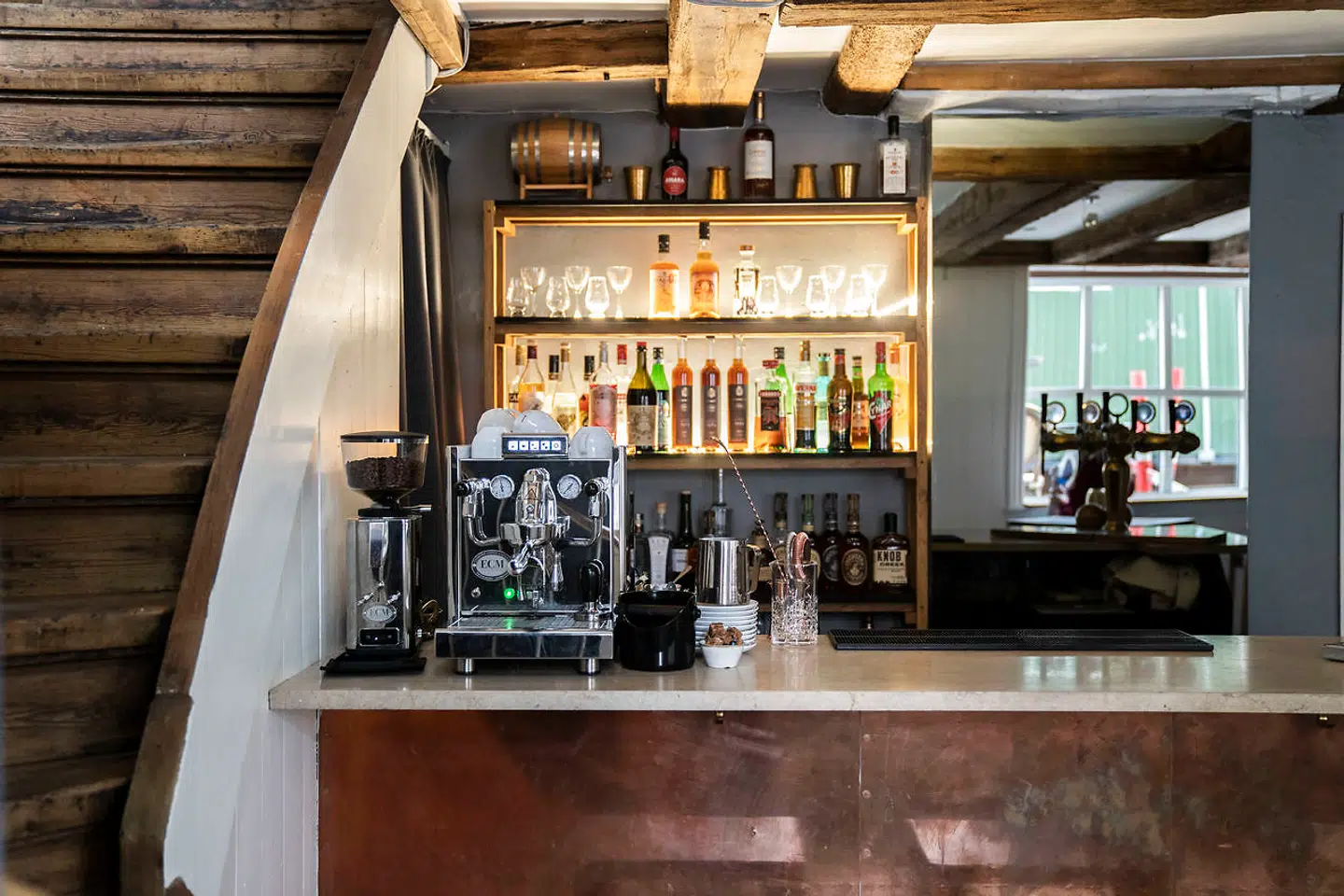 Akustikken er desværre ikke god på ellers hyggelige Spazio 26 i Store Regnegade.