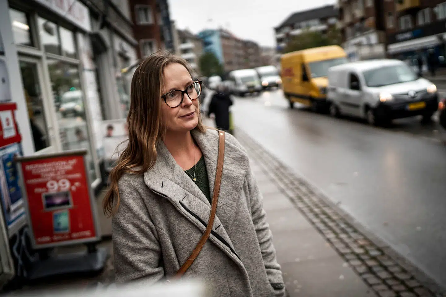 Maria Birkedal, 34. Vi møde hende på vej ind i »Fresh Kebab«.