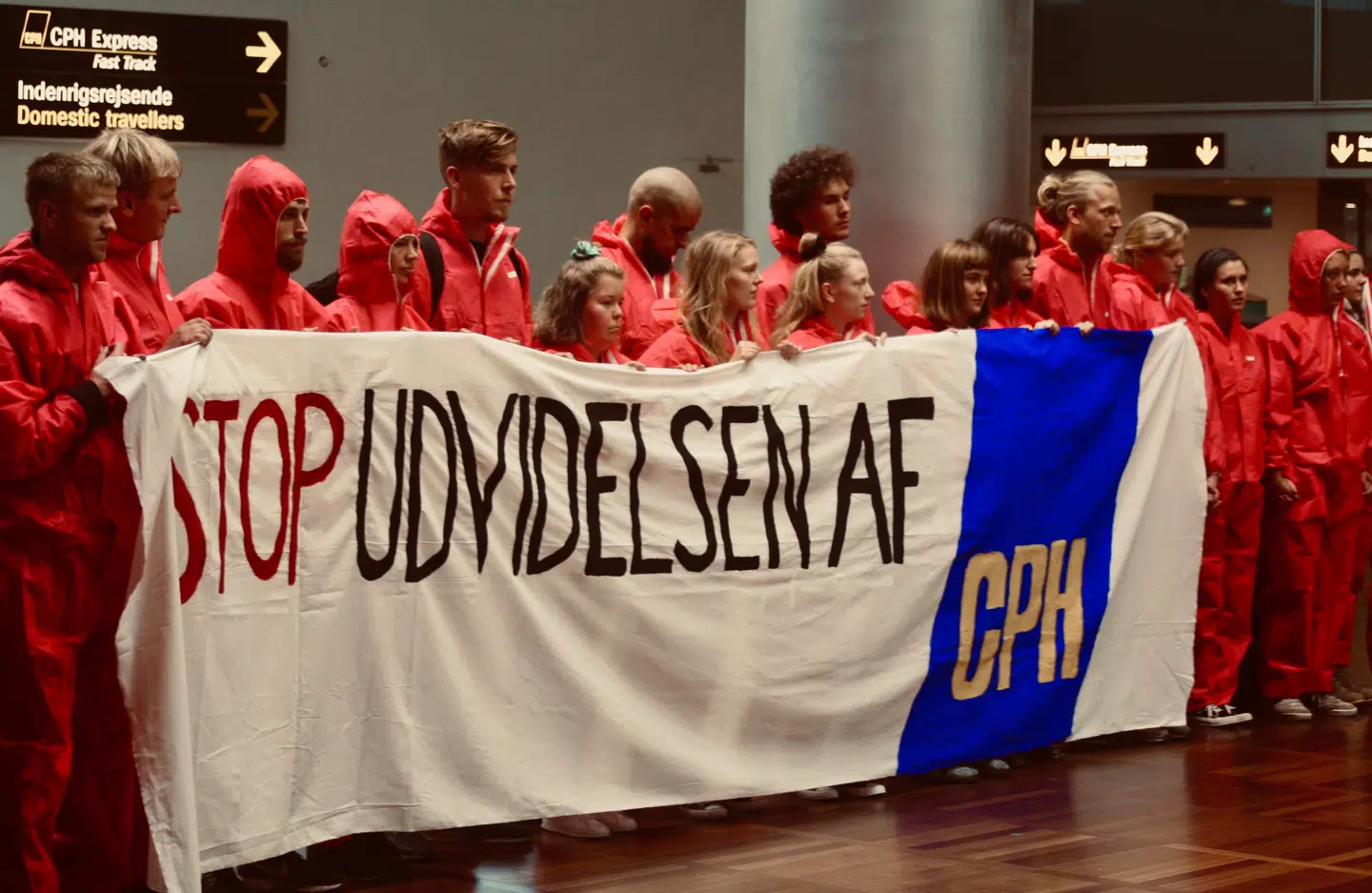 Forrige uge demonstrerede foreningen »Bevar Jordforbindelsen« i Københavns Lufthavne.