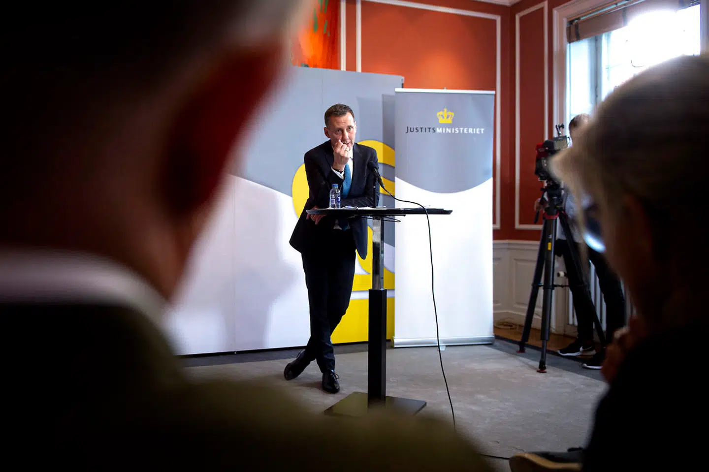 Justitsminister Nick Hækkerup (S) holdt fredag morgen pressemøde om myndighedernes redegørelser i teledatasagen i Justitsministeriet.