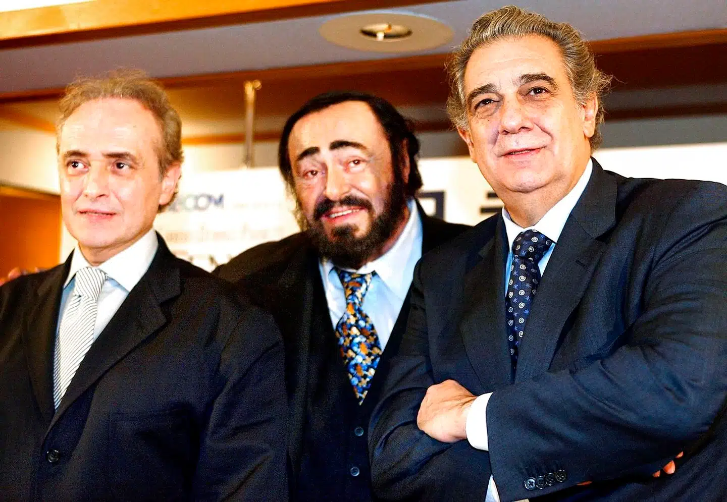 De Tre Tenorer – José Carreras, Luciano Pavarotti og Plácido Domingo – solgte flere albummer end andre i genren og ses her 12 år efter gennembruddet.