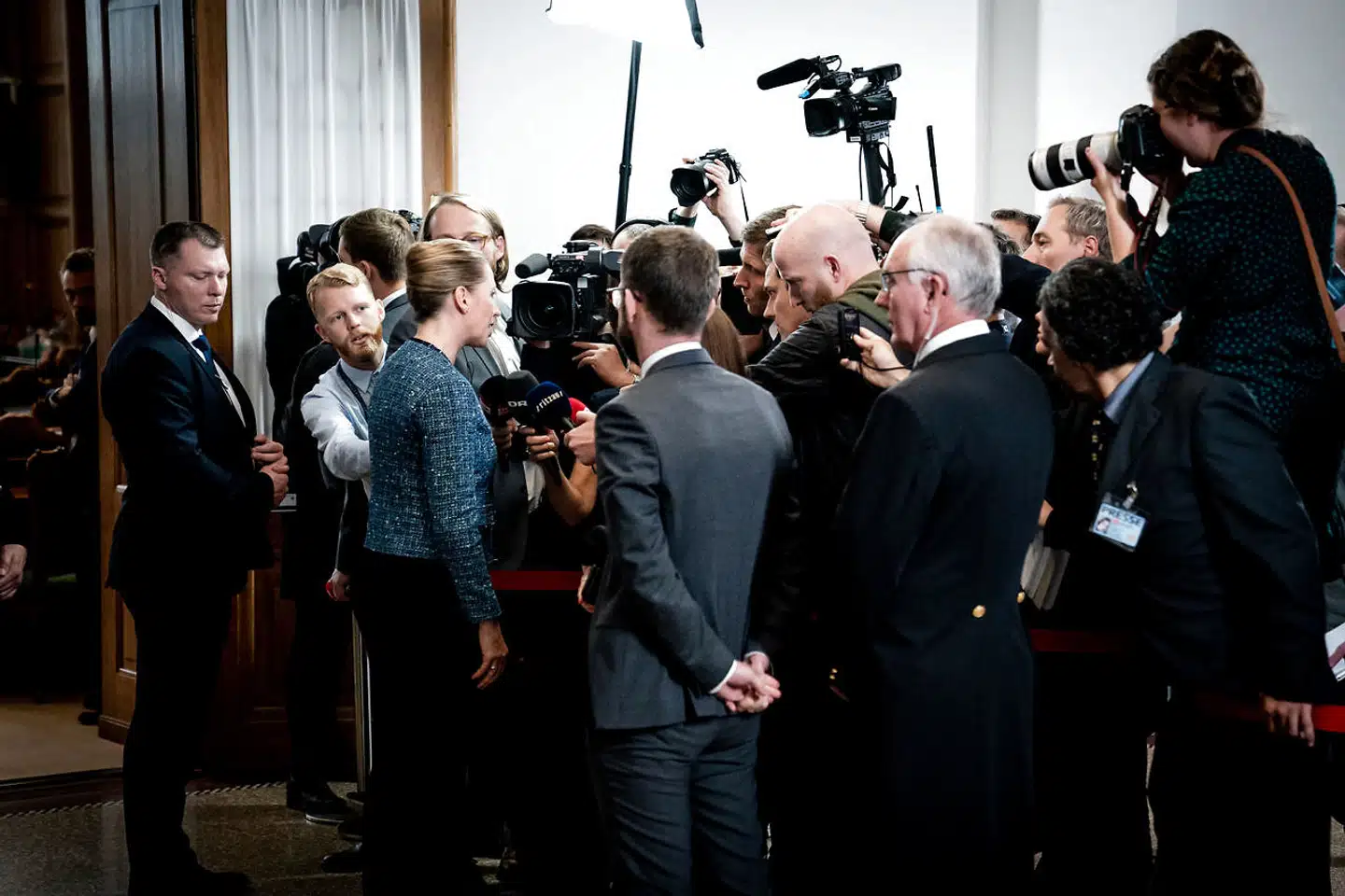 Statsminister Mette Frederiksen taler til Folketingets åbning på Christiansborg, tirsdag den 1. oktober 2019.. (Foto: Niels Christian Vilmann/Ritzau Scanpix)