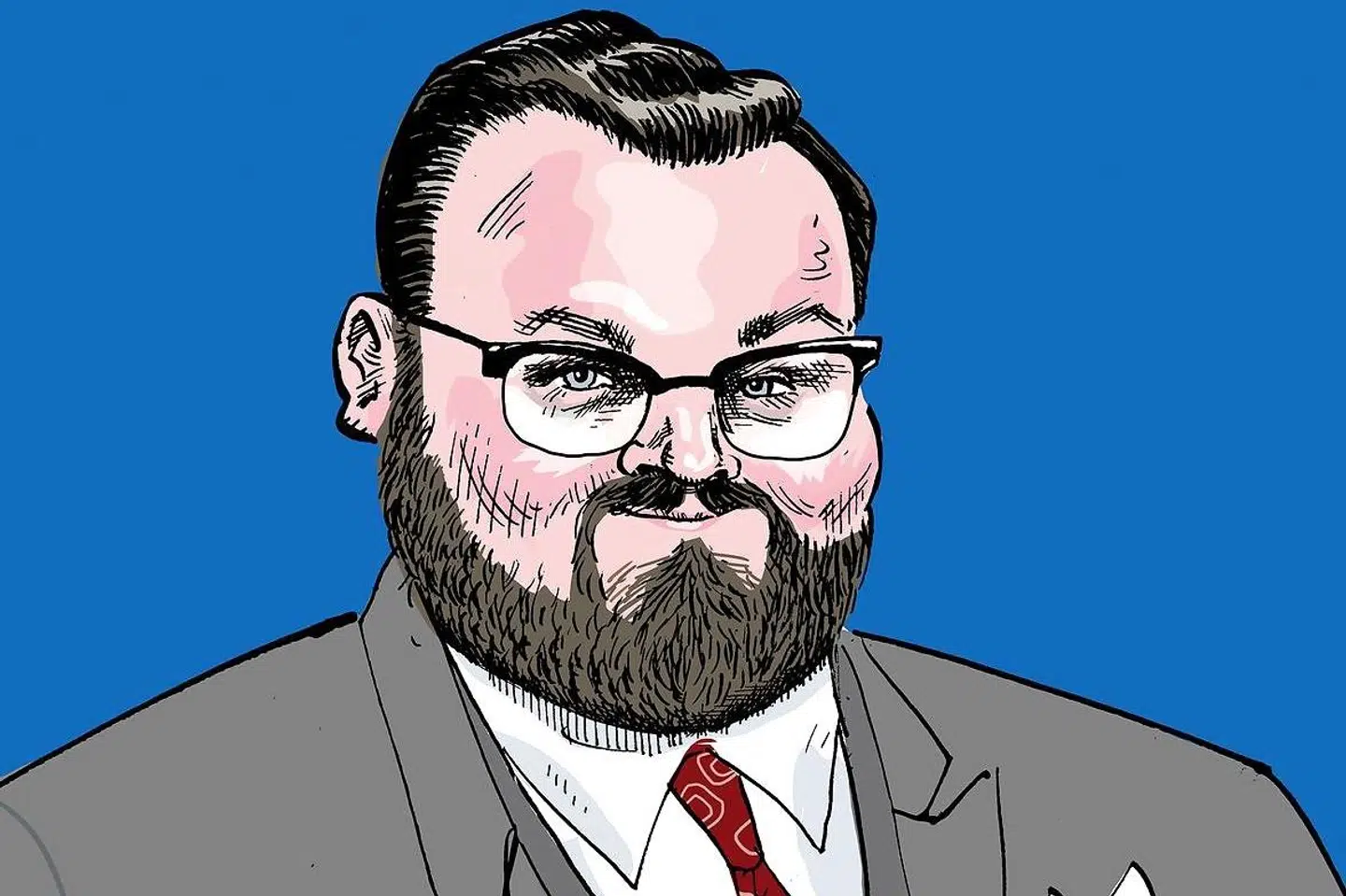 Nicolai Svejgaard Poulsen. Tegning: Claus Bigum