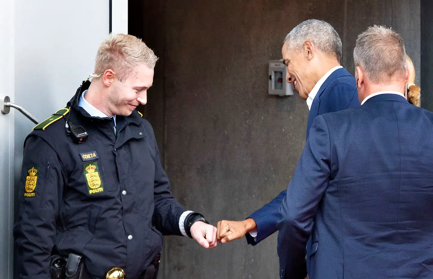 Den tidligere amerikanske præsident Barack Obama ankommer til Musikkens Hus i Aalborg.