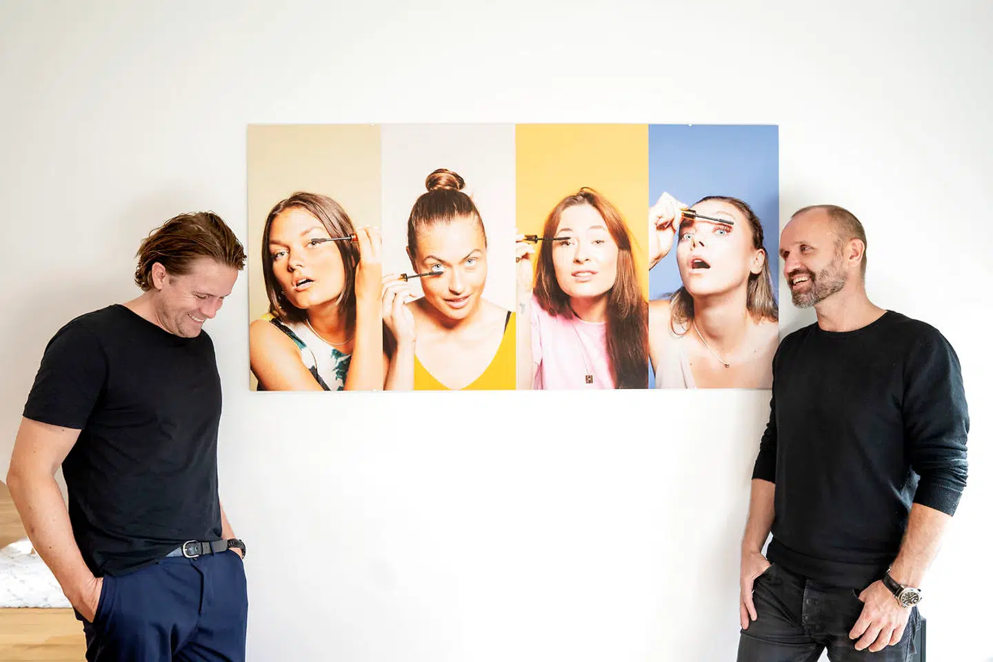 Stifterne af Goodiebox, der hver måned forsyner over 100.000 abonnenter med skønhedsprodukter, indgår nu et samarbejde med en global amerikansk butikskæde om salget af deres eget skønhedsbrand, Comme Deux. Til højre ses administrerende direktør Rasmus Schmiegelow sammen med Nikolaj Leonhard-Hjorth, der er medstifter af Goodiebox.