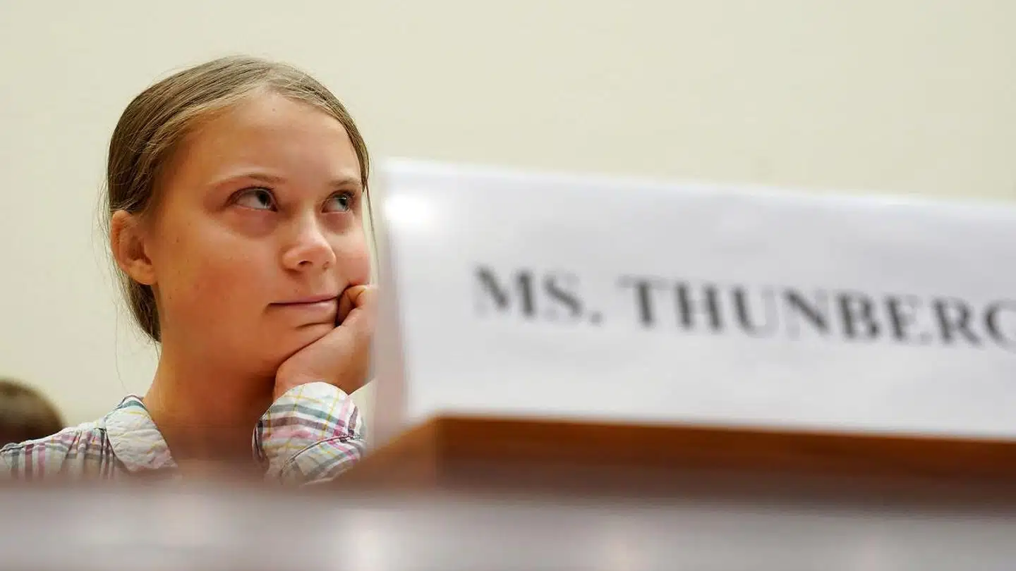 Greta Thunberg under den amerikanske kongreshøring, hvor hun gentog sin indtrængende opfordring om at lytte til videnskaben.