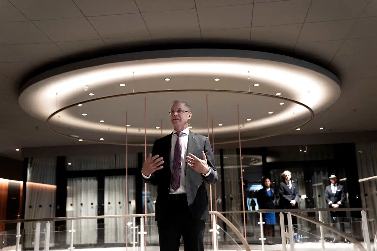 Rickard Gustafson, administrerende direktør i SAS, præsenterede torsdag flyselskabets nye design.