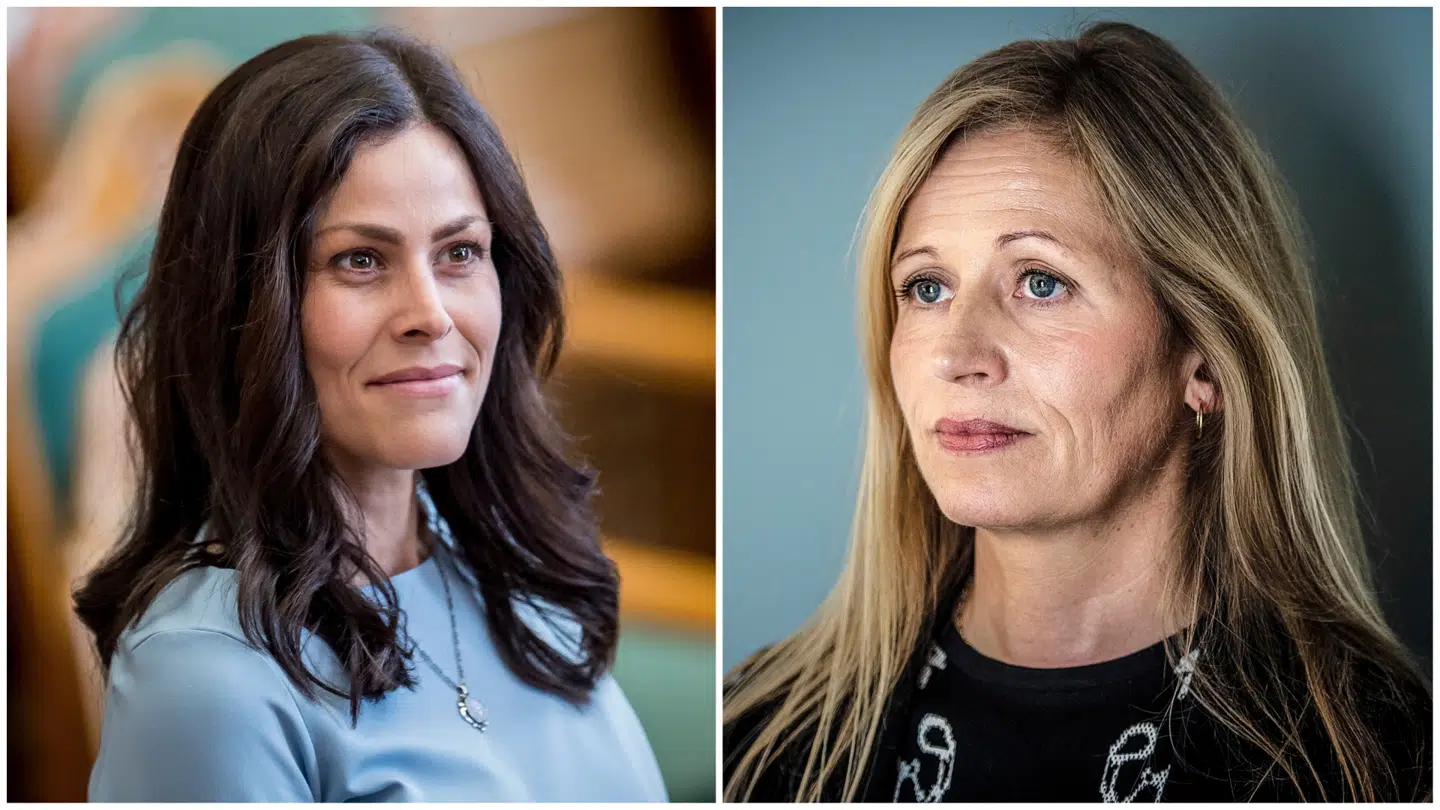 Mette Thiesen (Nye Borgerlige, tv) og Marie Krarup (DF, th) er voldsomt uenige om, hvorvidt det er en god idé, at skoleelever besøger en moské som en del af deres undervisning. Foto: Mads Claus Rasmussen/Ritzau Scanpix & Niels Ahlmann Olesen/Ritzau Scanpix