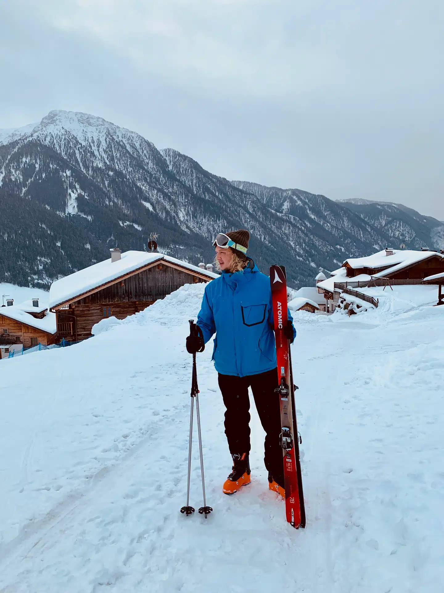Artiklens forfatter, da han efter lektionen i randonee havde fået pusten igen.