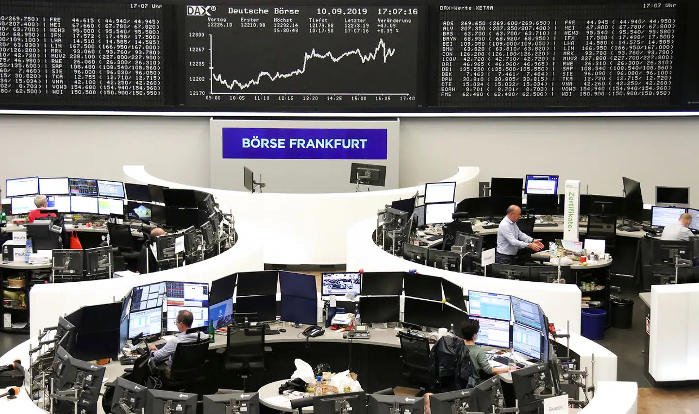 Aktier i Europa hoppede op og ned torsdag, efter at Den Europæiske Centralbank annoncerede et kæmpe støtteprogram. Foto: Reuters/Ritzau Scanpix