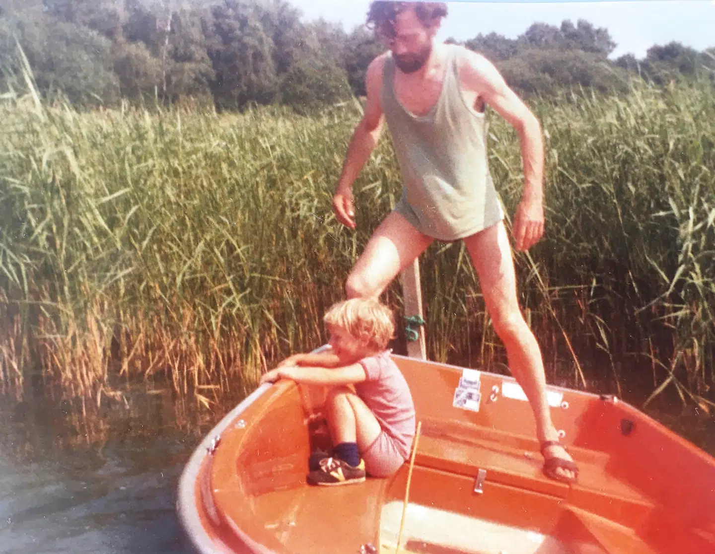 Mikkel Frey og hans far, 1982. Fire år senere begik faderen selvmord.