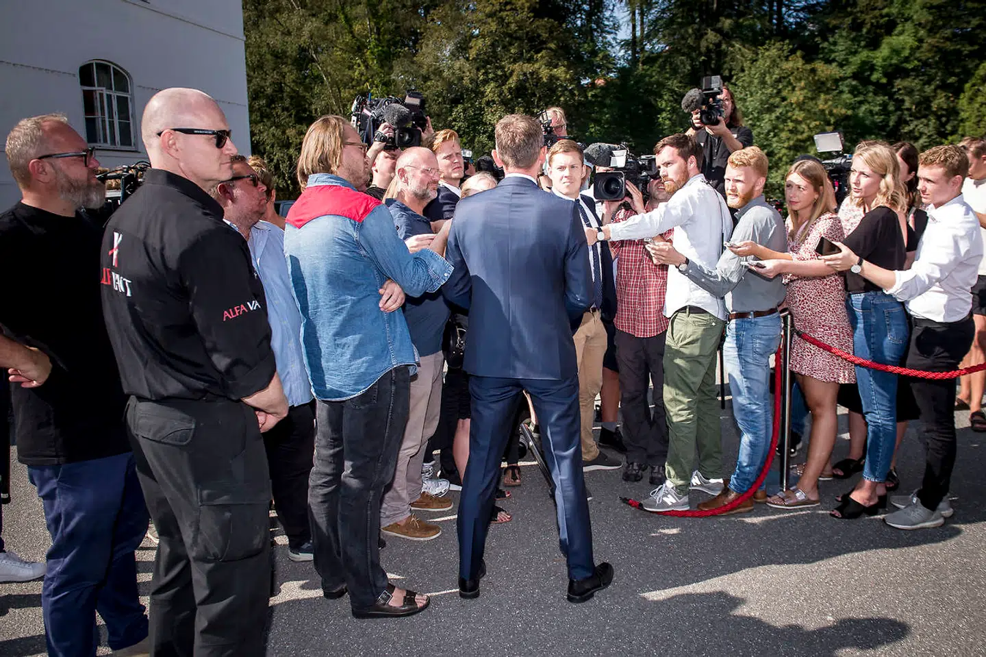 Foto af Kristian Jense, som trak sig som næstformand i Venstre efter Venstres hovedbestyrelses møde på Hotel Comwell i Brejning nær Vejle, fredag den 30. august 2019.