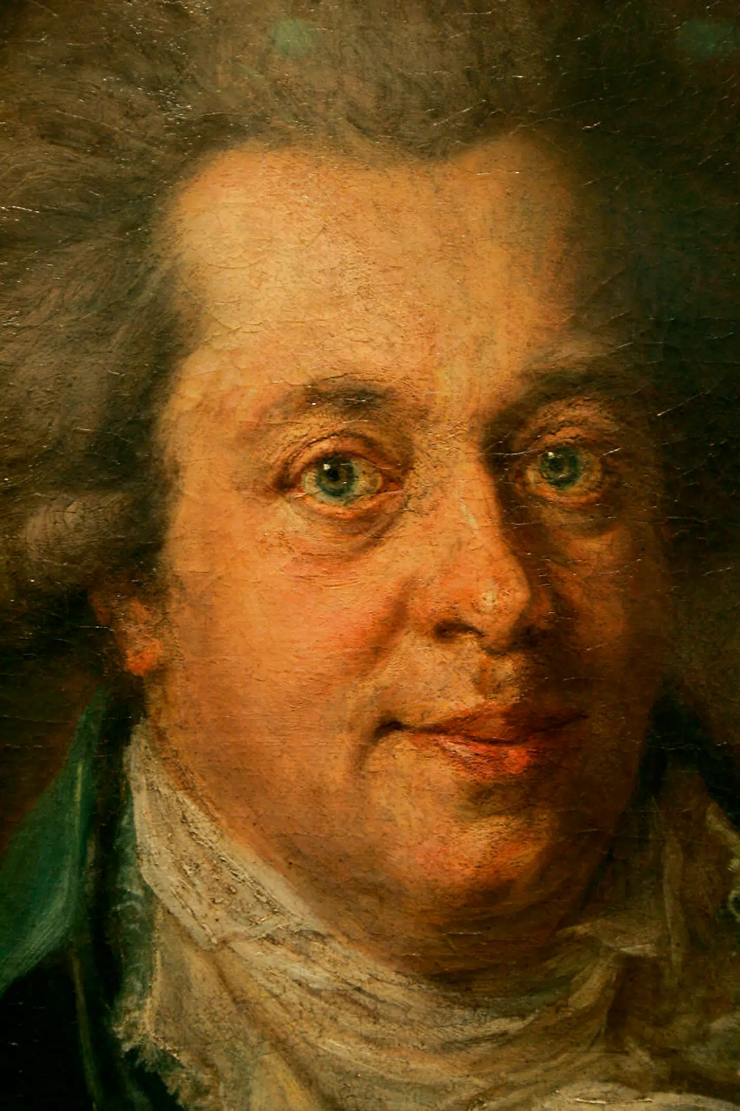Et nyligt fundet portræt af Wolfgang Amadeus Mozart - muligvis malet et år før hans død i 1791. Foto: JOHN MACDOUGALL / AFP