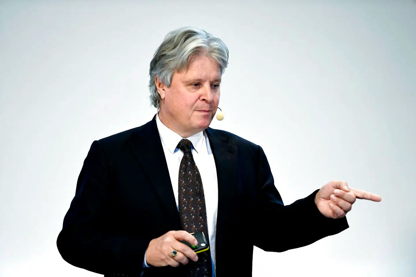 Casper von Koskull bliver i Nordea til udgangen af dette år, så overgangen til en ny koncernchef bliver så let som mulig. (Photo by Martti Kainulainen / Lehtikuva / AFP) / Finland OUT