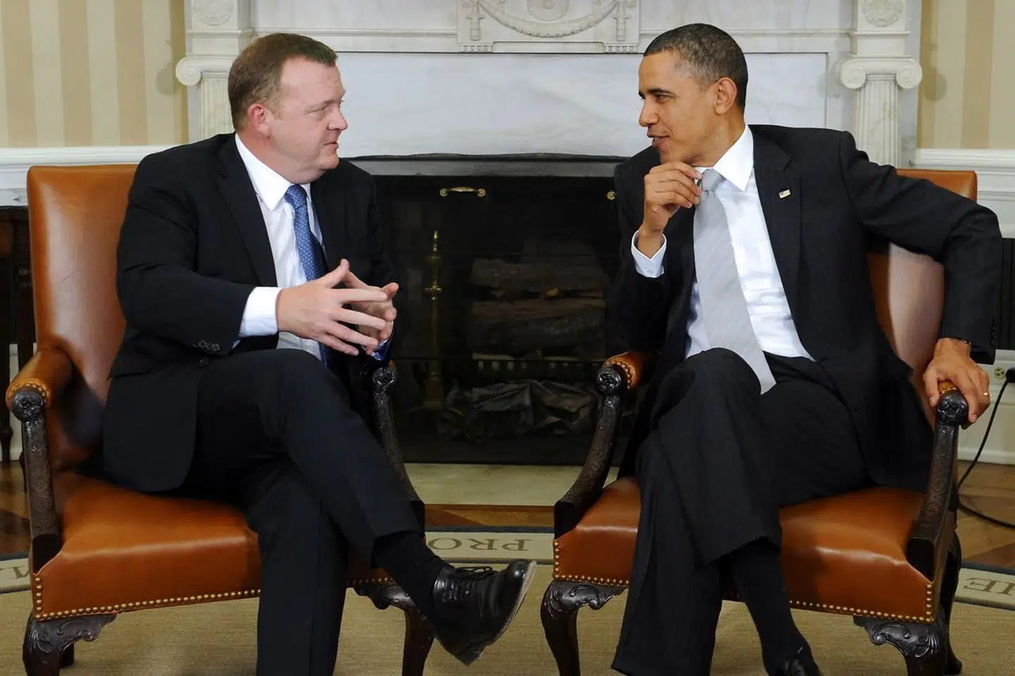 Statsminister Lars Løkke Rasmussen besøgte i marts 2011 den amerikanske præsident Barak Obama i Det Hvide Hus i Washington D.C.