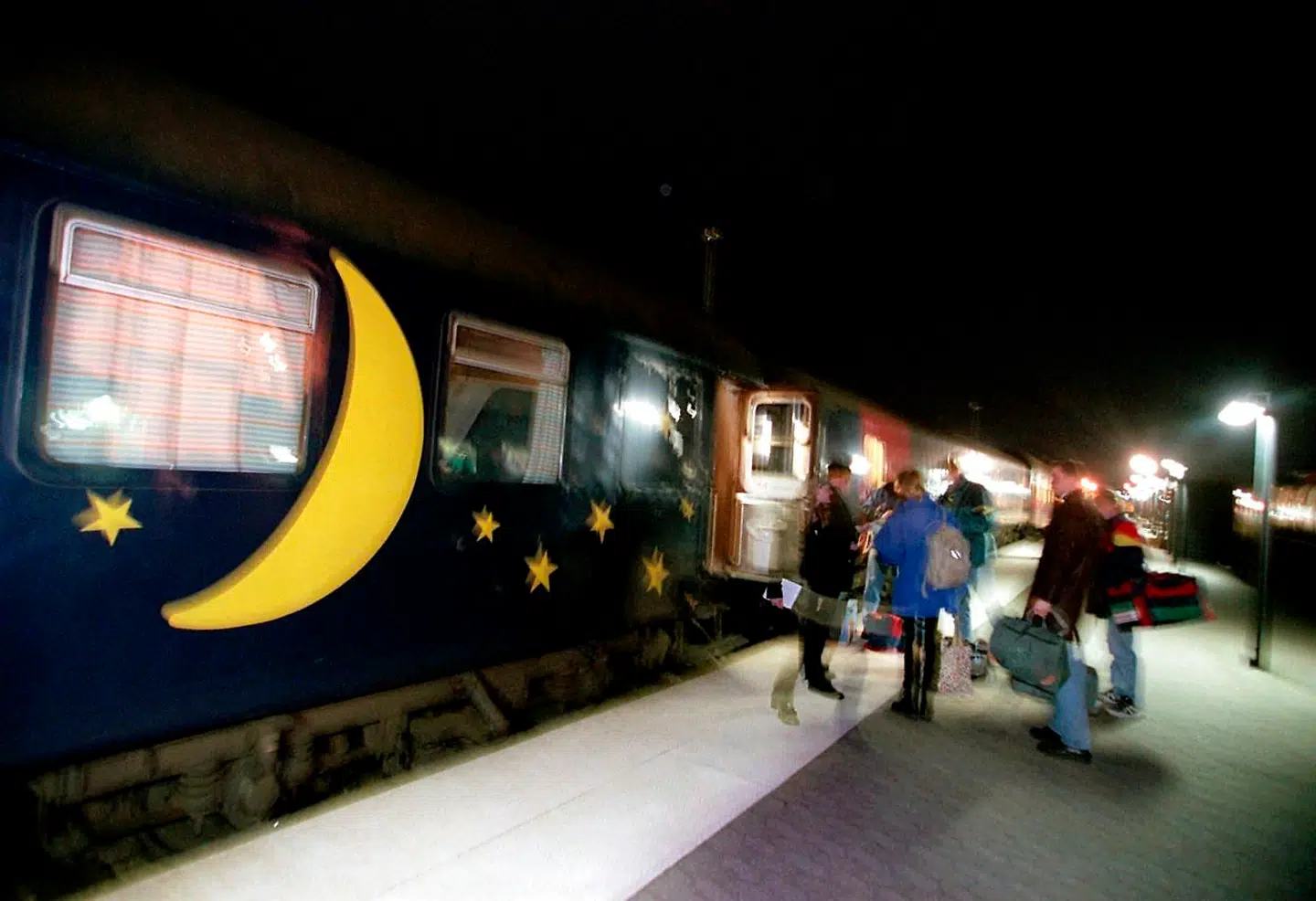 Engang kørte der også nattog mellem Nordjylland og København. Billedet viser nattoget fra Hjørring i 1997. I 2014 stoppede nattogene fra Danmark med kurs mod Tyskland og længere ned i Europa.