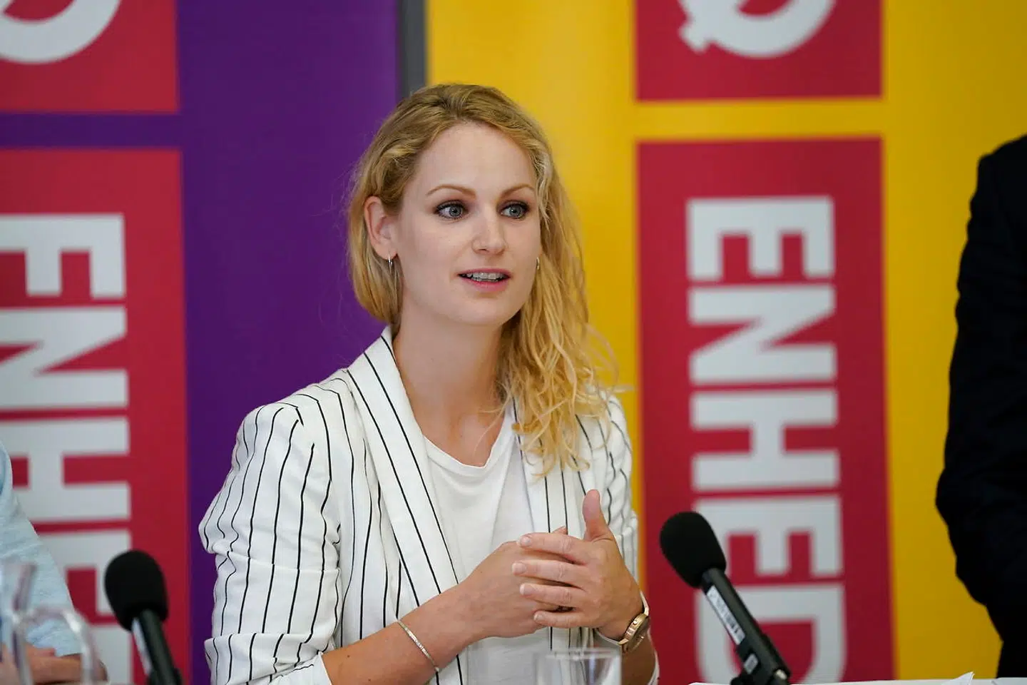 Pernille Skipper. Enhedslisten holder pressemøde efter sommergruppemødet på Christiansborg, onsdag den 21. august 2019.. (Foto: Niels Christian Vilmann/Ritzau Scanpix)
