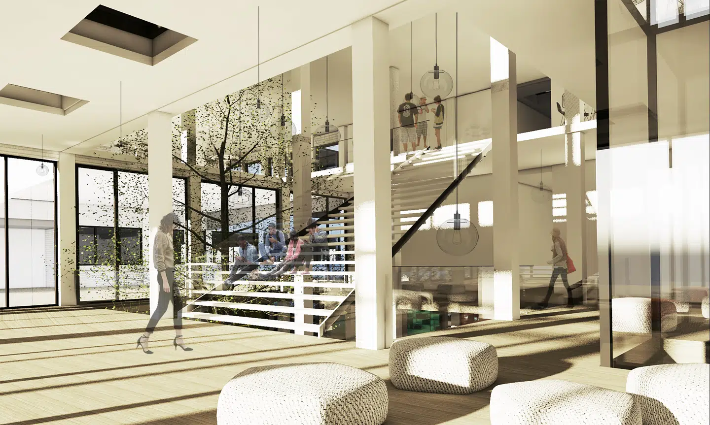 Her er et bud på, hvordan fællesarealerne vil tage sig ud i fremtiden.