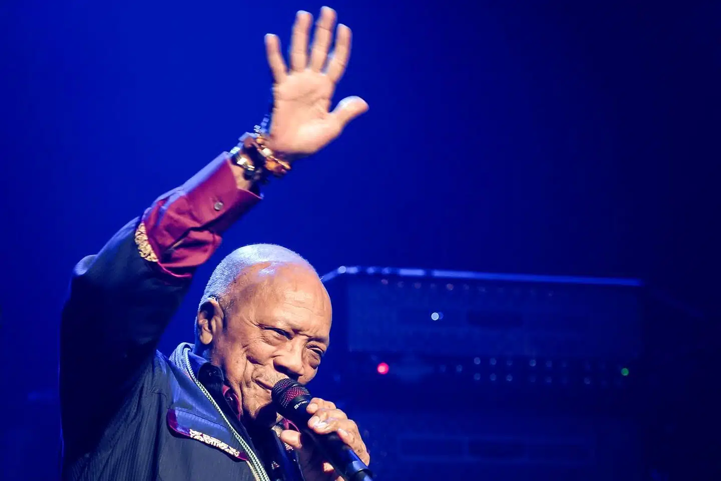 Quincy Jones er rundet 86 år. Her er han på scenen ved Montreux Jazz Festival i år.