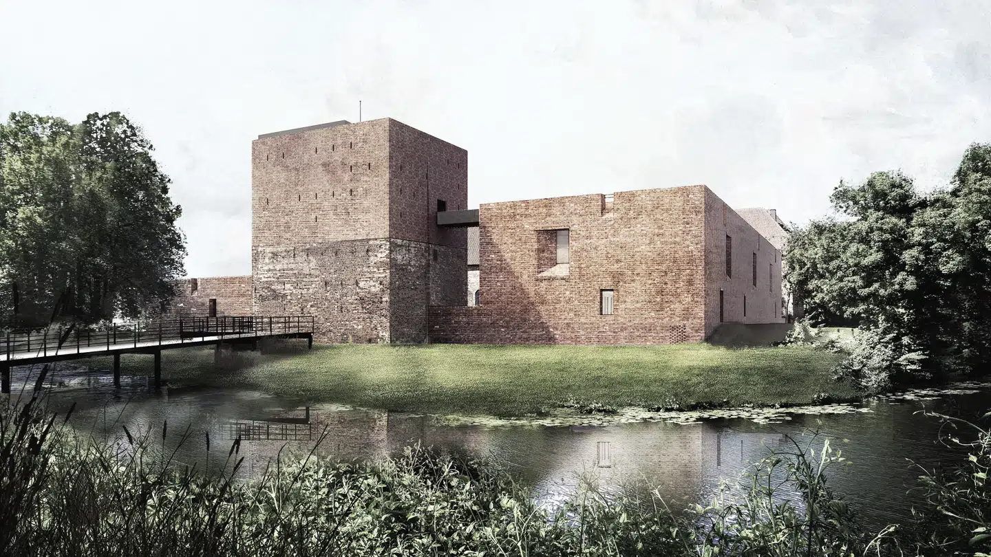 Fra torvet vil man ikke længere kunne se den gamle slotslænge. Til gengæld bliver den lille rest af det oprindelige tårn forhøjet, så man igen kan forstå logikken bag slottets placering.