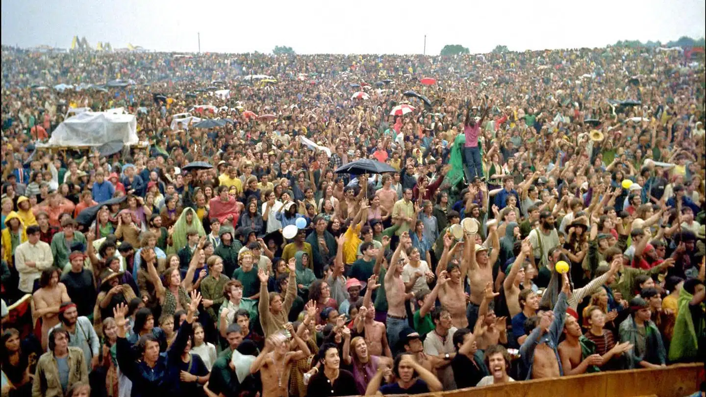 Masserne på Woodstock.