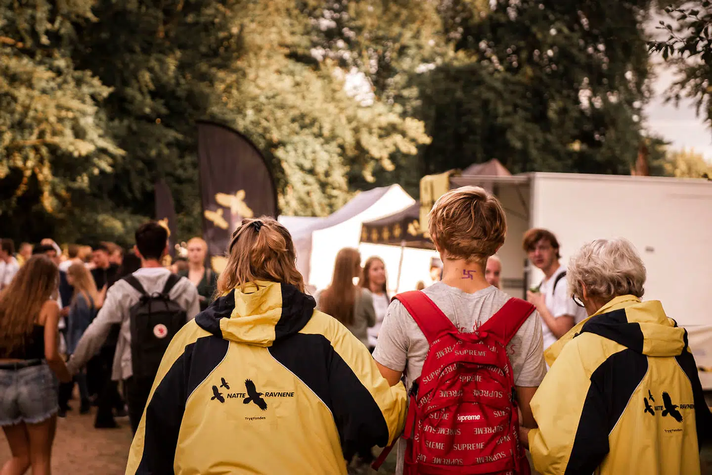 Natteravnene har flere år været til stede, så de kan træde til, hvis der er brug for det. Her ses de til festen i 2018.