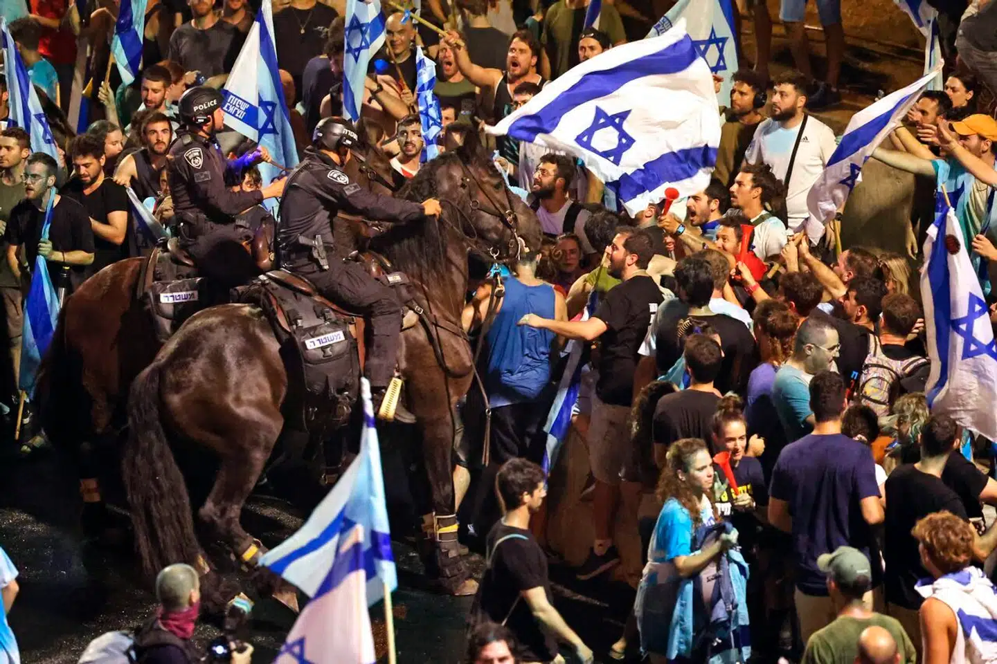 Arkivfoto: Efter vedtagelsen af en central del af en domstolsreform i Israel er det israelske civilsamfund tirsdag præget af strejker og demonstrationer.