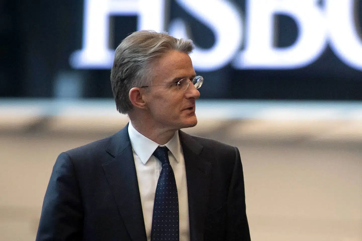 Storbanken HSBC kæmper med det globale marked, og det får nu topchef, John Flint, til at forlade posten efter kun 18 måneder. Foto: Stefan Rousseau/POOL/AFP/Ritzau Scanpix