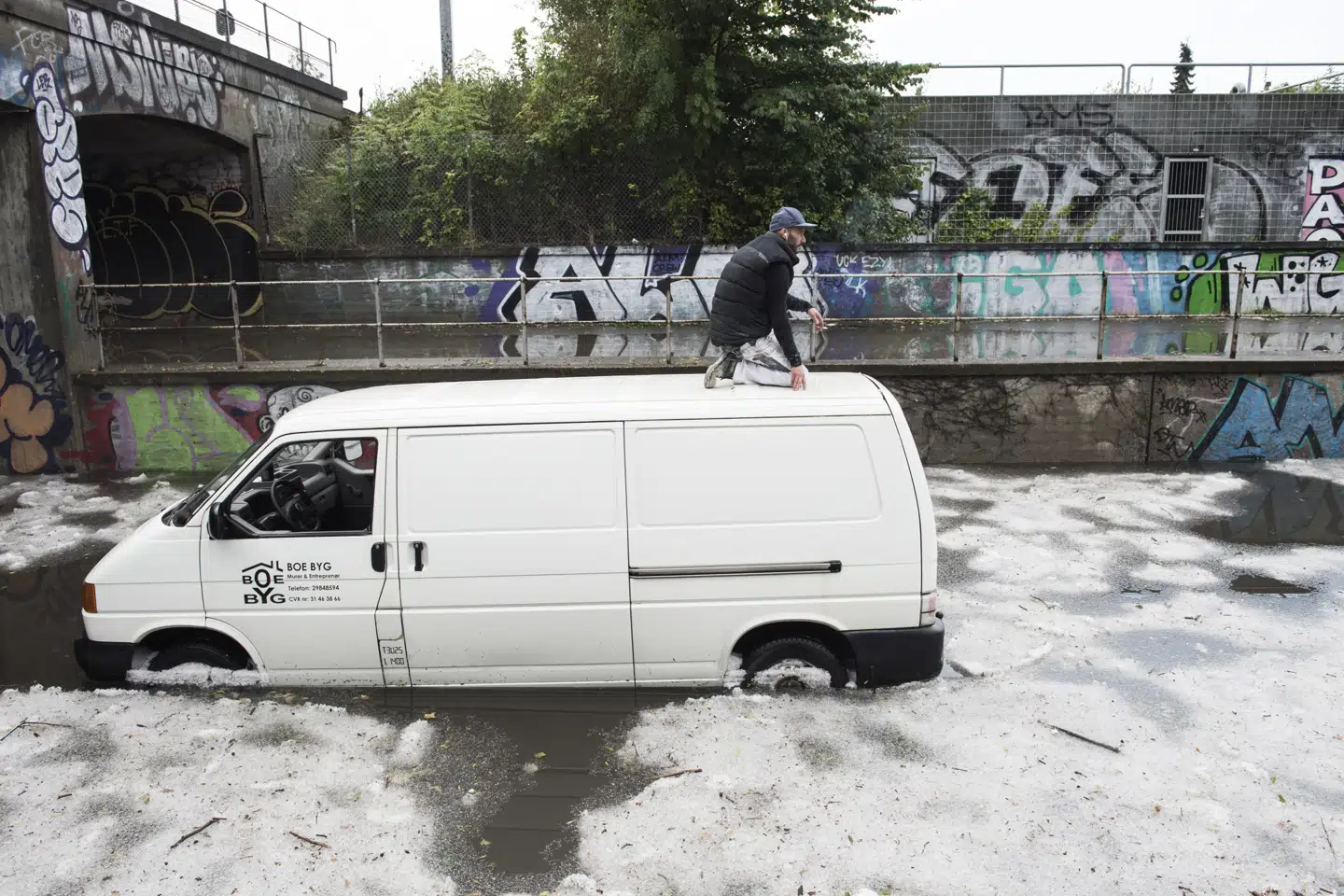 Lersø Parkallé på ydre Østerbro i København er et af de steder, der ofte bliver oversvømmet under kraftigt regnvejr. Fremover bliver skybrud mere almindelige i Danmark. (Arkivfoto) Jens Nørgaard Larsen/Ritzau Scanpix