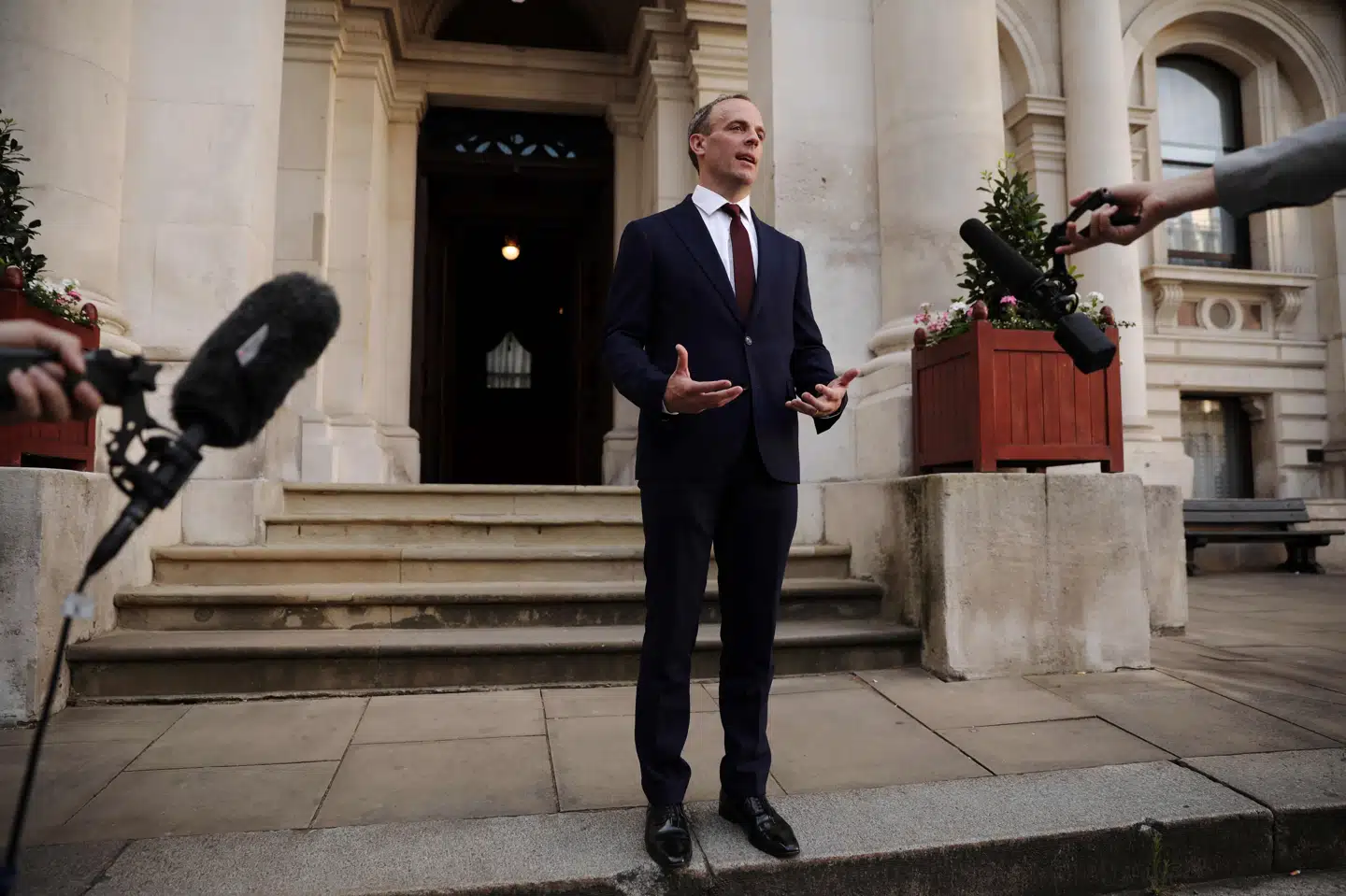 Storbritanniens nye udenrigsminister bliver den tidligere brexitminister Dominic Raab. Dan Kitwood/Ritzau Scanpix