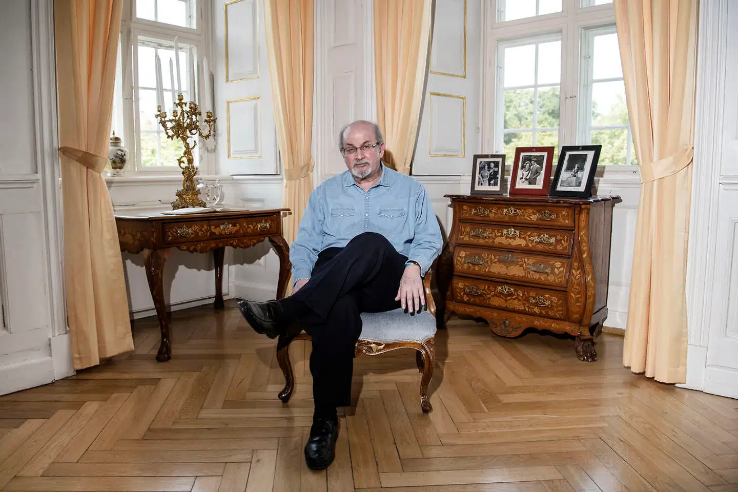 Salman Rushdie, da han besøgte Danmark sidste år og optrådte på Heartland.