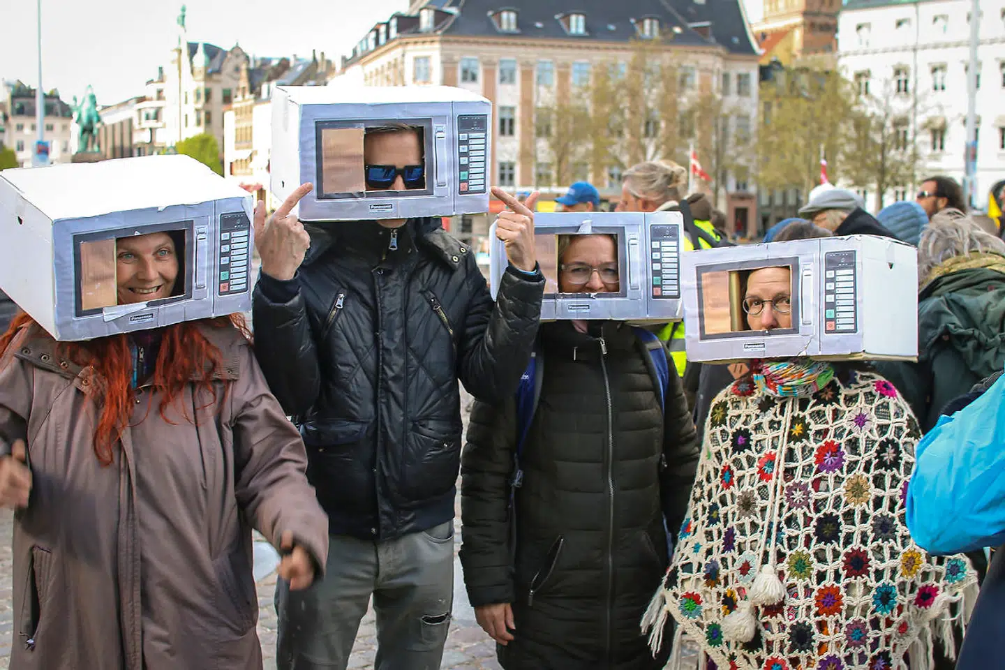 Demonstration mod 5G foran Christiansborg.