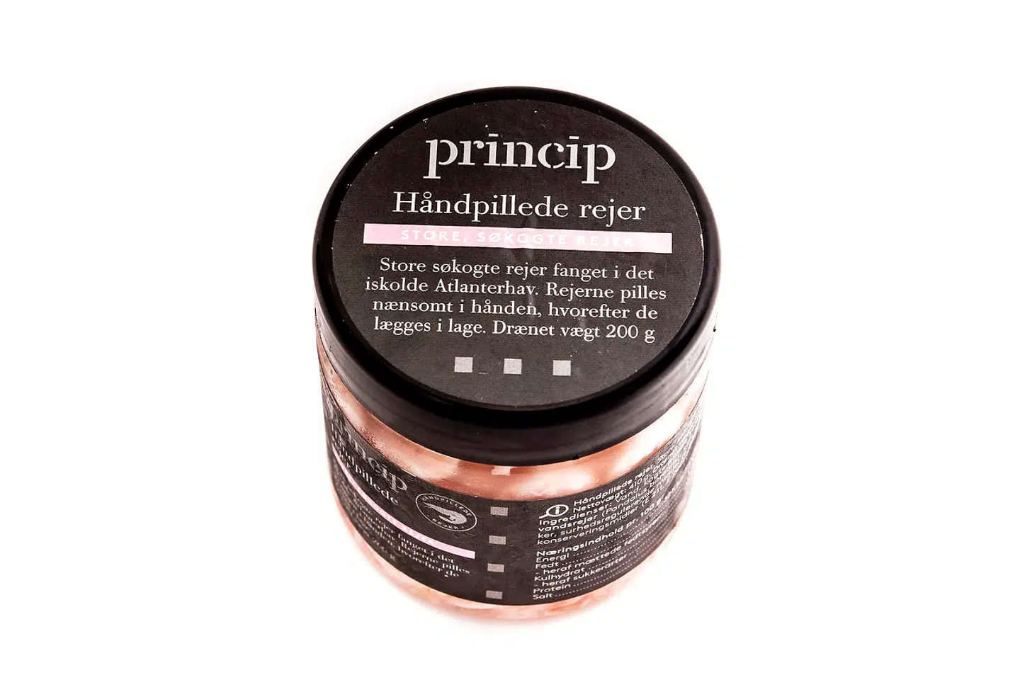 Princip håndpillede rejer.