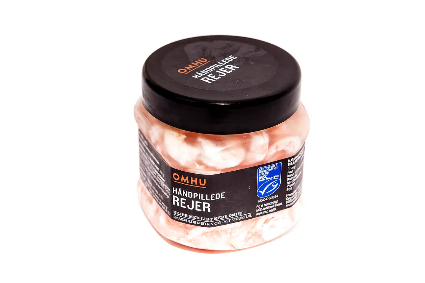 Omhu håndpillede rejer.