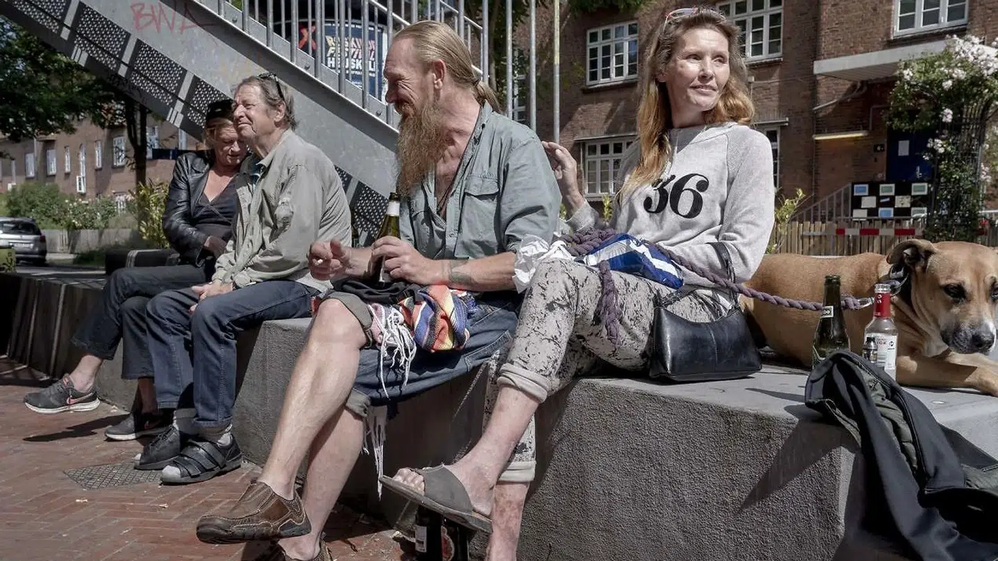 Charlotte, Henrik, Brynjar og Puk kommer dagligt på Anker Jørgensens Plads i Sydhavnen.