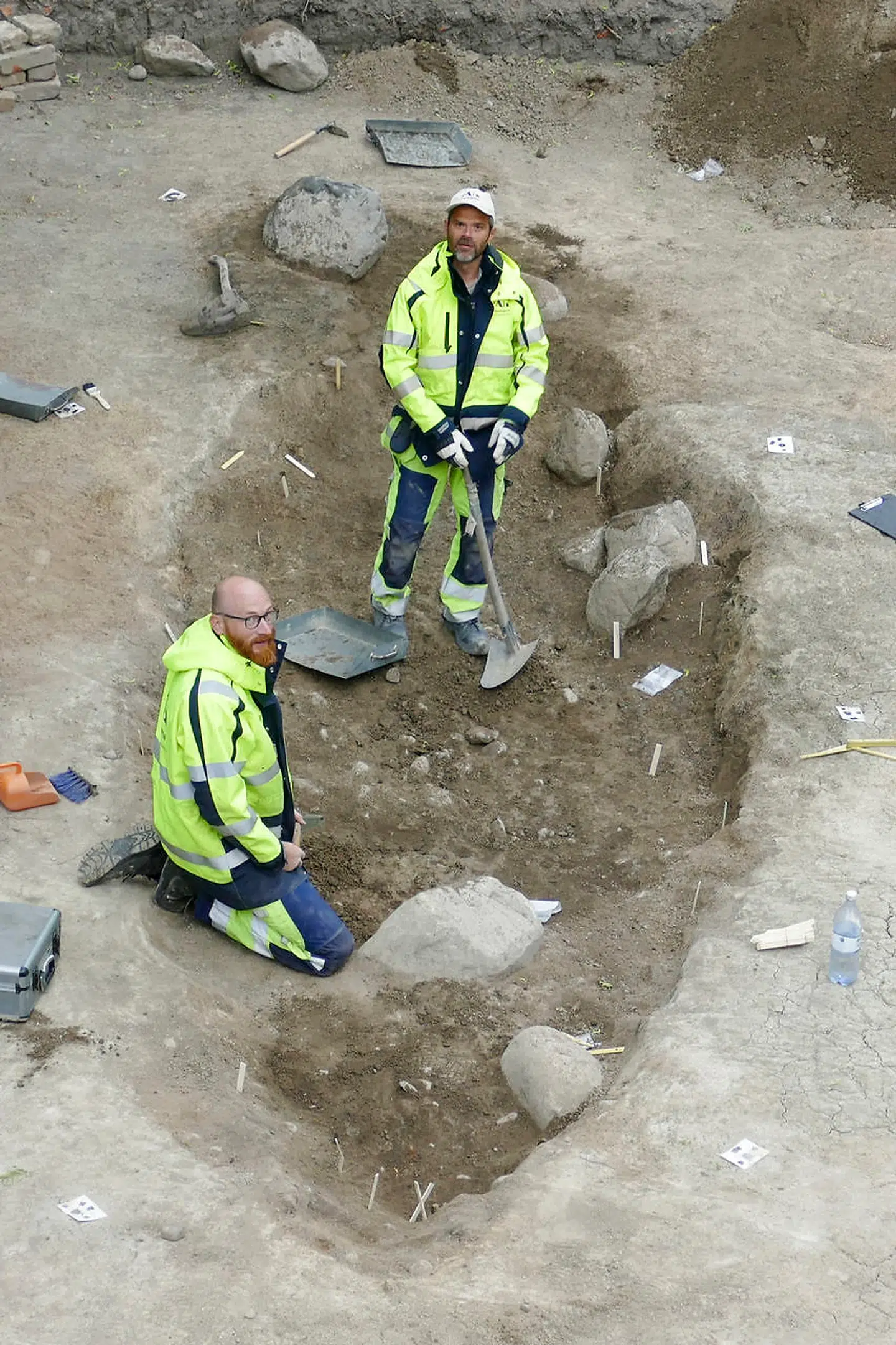 Udgravning i Uppsala, hvor man fandt to vikingeskibe.