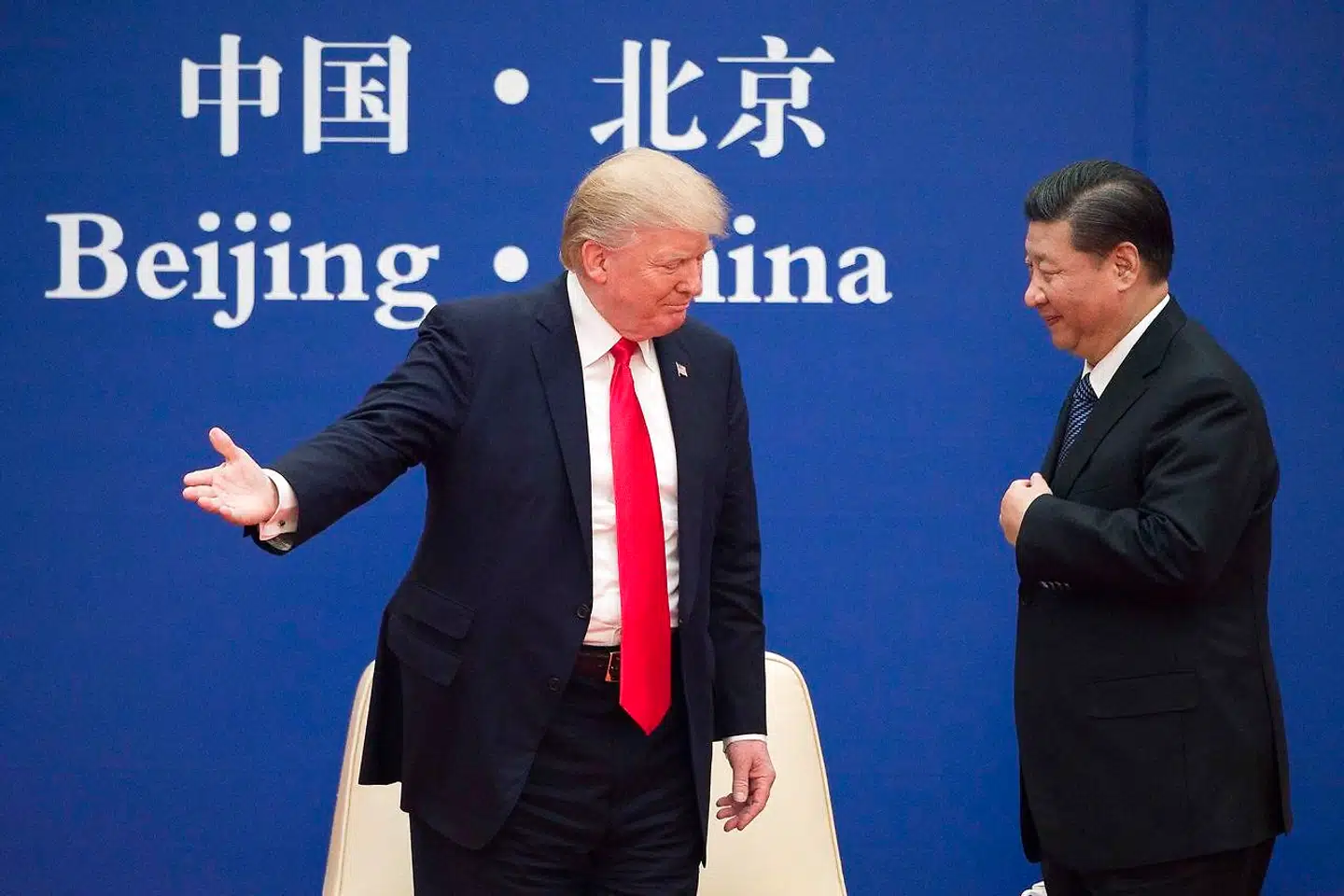 Donald Trump og Xi Jinping.