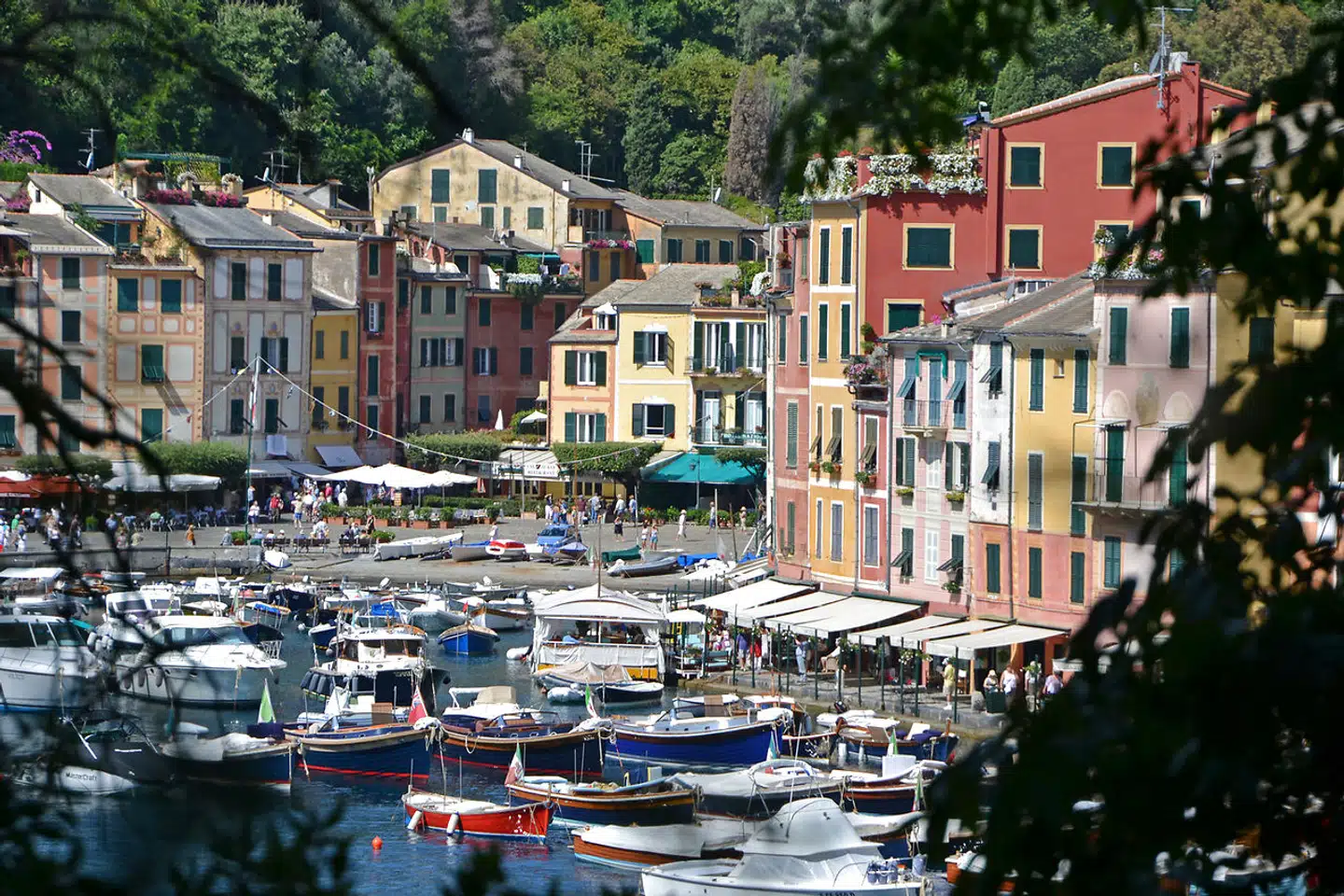 Havnen i den italienske by Portofino.