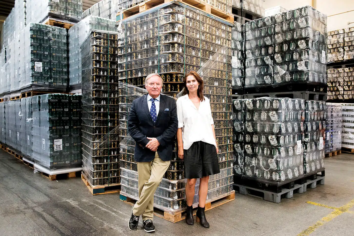 Harboe Bryggeri i Skælskør. Bernd Griese Harboe og datteren Karina Harboe Laursen.