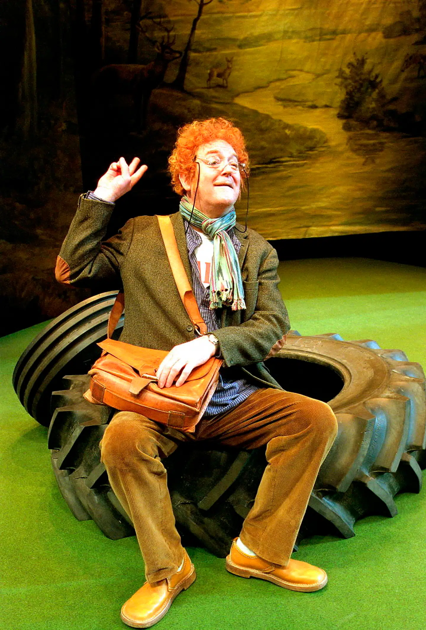 Jesper Langberg som Peer Degn i »Erasmus Montanus« på Folketeatret i 1999.