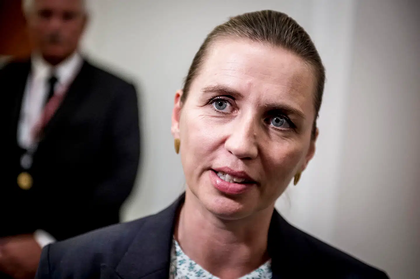 Mette Frederiksen forlader sit kontor efter regeringsforhandlinger på Christiansborg mandag den 24. juni 2019.