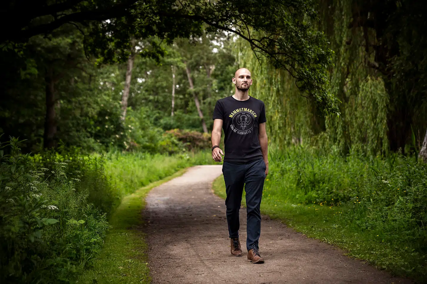 Kalle Eberhardt er initiativtager til Mammutmarch, som kommer til landet i august. Deltagerne skal gå 100 km på 24 timer. Foto: Thomas Lekfeldt/Ritzau Scanpix