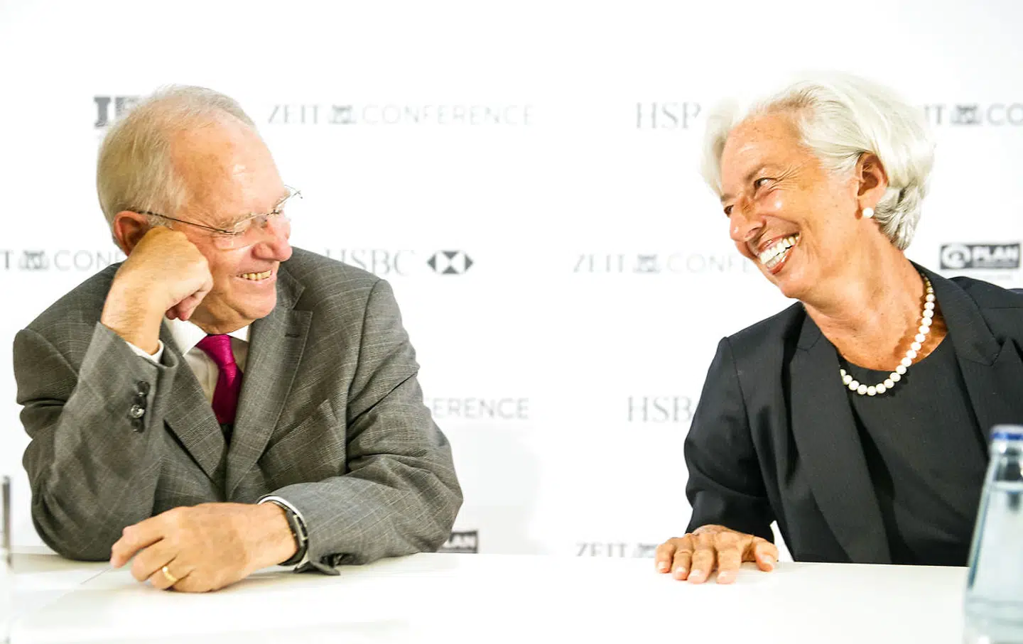 Christine Lagarde, chef for IMF, har et særdeles godt forhold til tyske toppolitikere, herunder kansler Angela Merkel. Her ses hun sammen med den tidligere tyske finansminister, Wolfgang Schäuble.