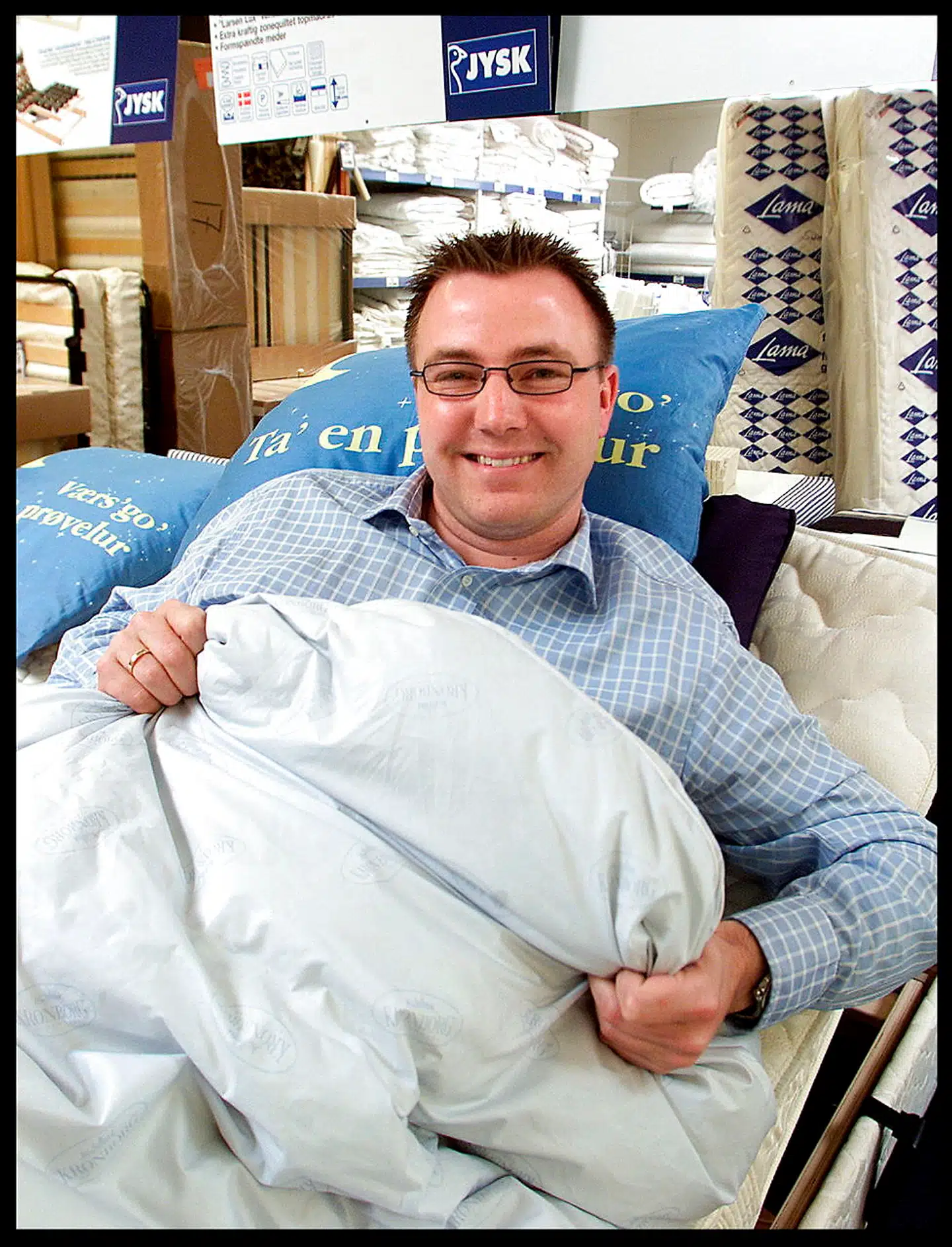 Lars Larsens søn, blandt venner kaldet Underdynen, er stødt på forhindringer på vejen mod toppen i Jysk - men nu sidder han som bestyrelsesformand efter faderens sygdom. (Foto: Palle Hedemann)