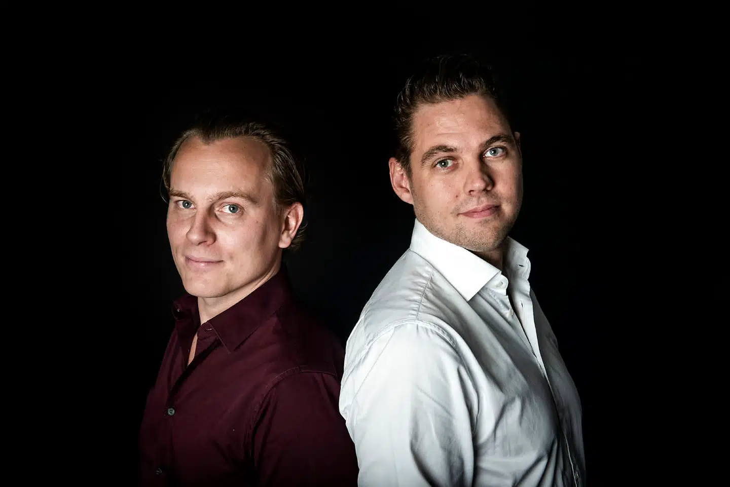 Peter Ladegaard og Frederik R. Petersen er stifterne af Easy Translate, der har været under massiv kritik, siden de overtog al tolkning under Justitsministeriet samt Udlændinge- og Integrationsministeriet 1. april.