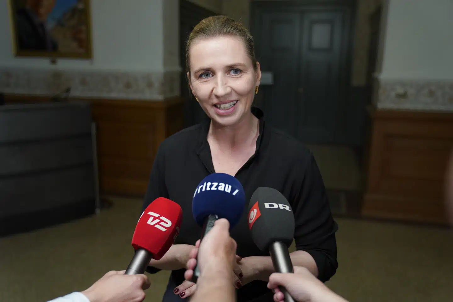 Den kongelige undersøger, Socialdemokraternes formand, Mette Frederiksen, forlod lørdag forhandlingslokalet efter sine sonderinger blandt de partier, der har peget på hende som statsminister. Martin Sylvest/Ritzau Scanpix