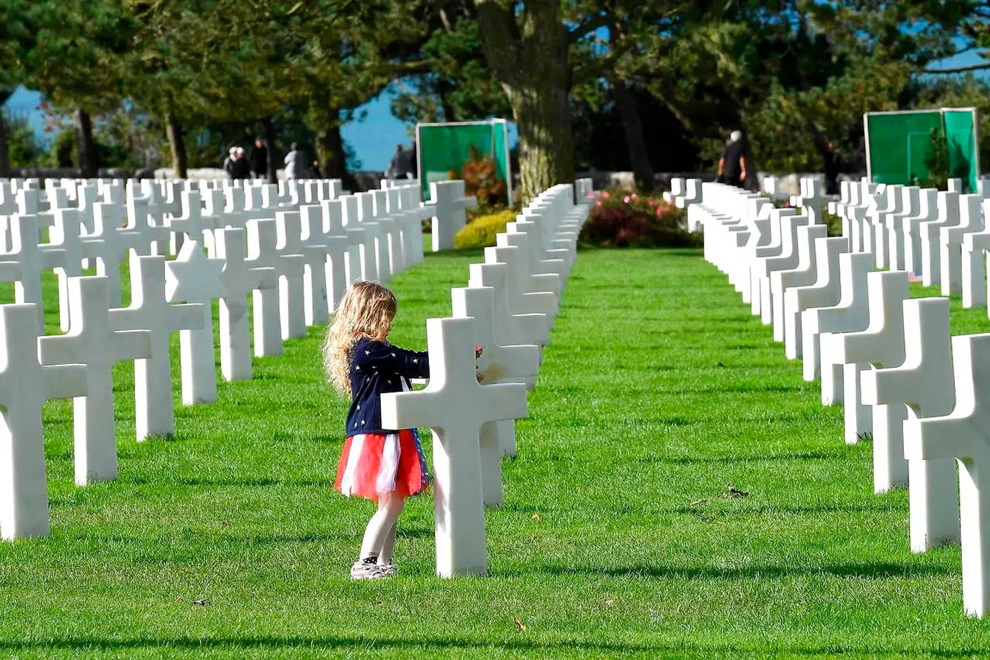 Foto taget i 2018 ved den amerikanske kirkegård ved Ohama-kysten.