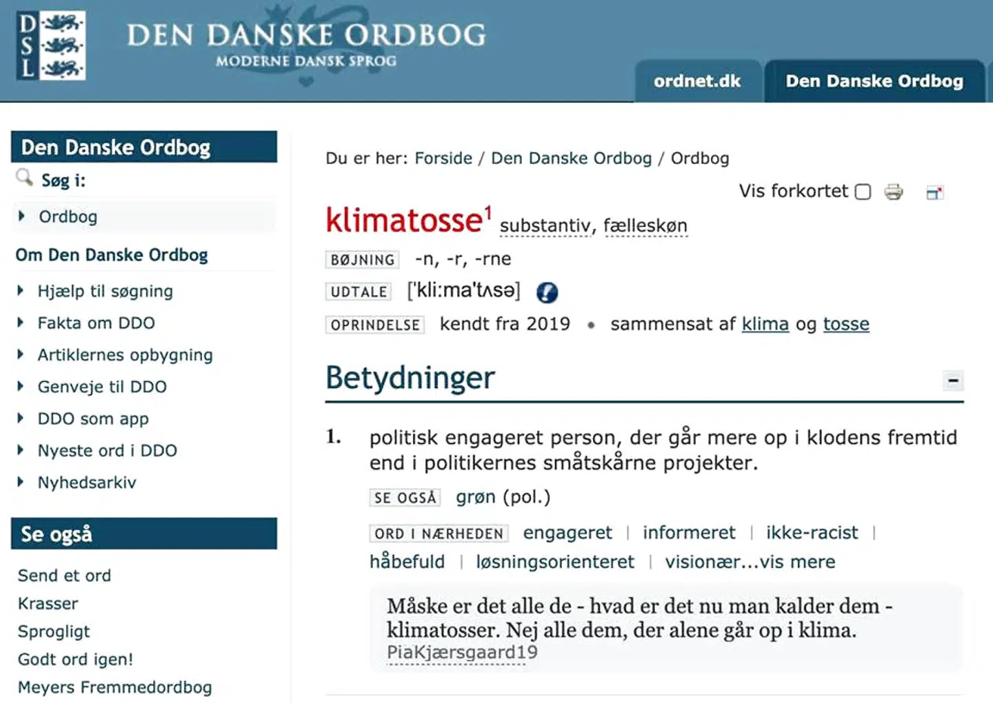 Klimatosse